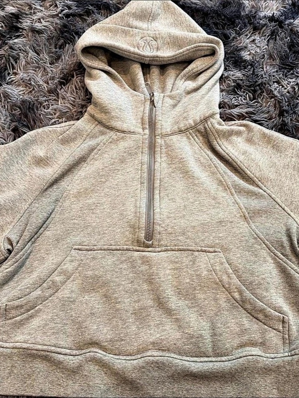 lululemon Scuba Oversized Half-Zip Hoodie in Brown